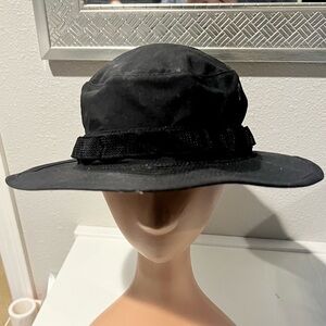 Military Surplus Black Bucket Boonie Hat Cap Sun Hot Weather Type 2 Size 7 1/4